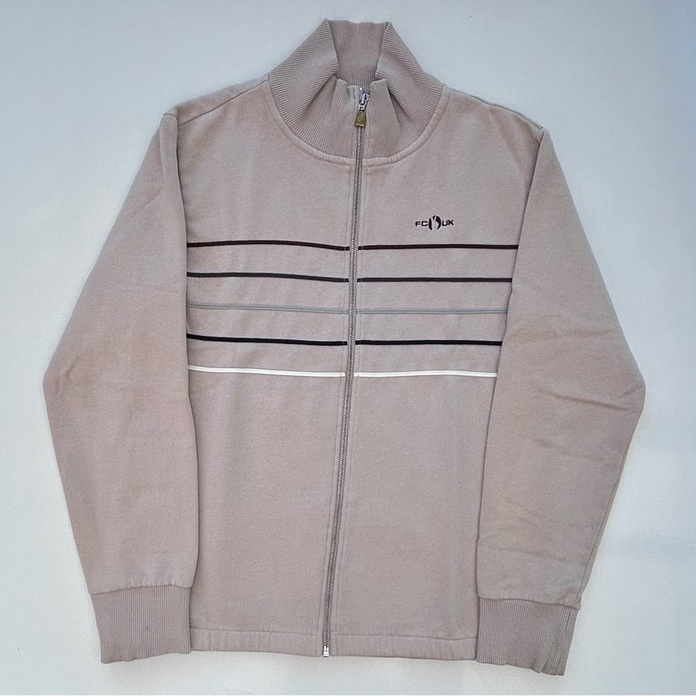 Vintage Y2K French Connection FCUK Full Zip Sweatshirt Men’s Small Embroidered